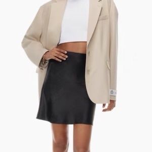 Babaton Satin mini slip skirt